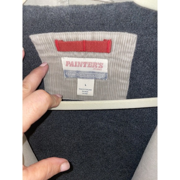 VTG Painters Coat Mens Large Brown Fleece Lined Old Navy - Picture 4 of 5